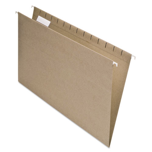 Pendaflex Earthwise Recycled Hanging File Folders, 1/5 Tab, Legal, Natural, 25/Box