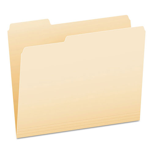 Pendaflex Manila File Folders, 1/3-Cut Tabs, Left Position, Left Position, Letter Size, 100/Box
