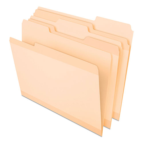 Pendaflex Poly Reinforced File Folder, 1/3-Cut Tabs, Letter Size, Manila, 24/Pack