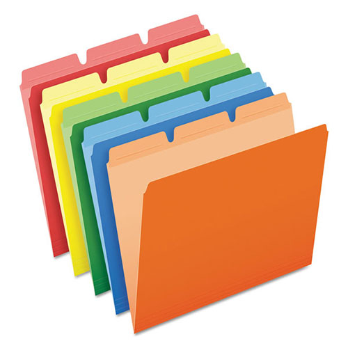 Pendaflex Ready-Tab Reinforced File Folders, 1/3-Cut Tabs, Letter Size, Assorted, 50/Pack