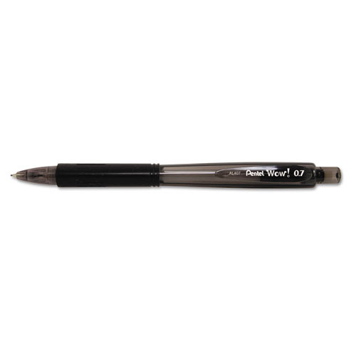 Pentel Mechanical Pencil, .7mm, 5-7/10", Black Barrel
