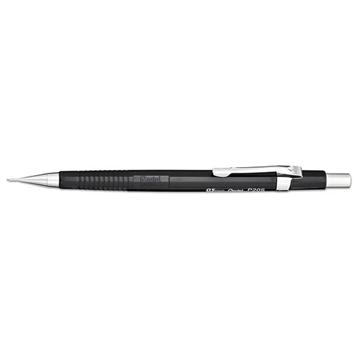 Pentel Sharp Mechanical Pencil, 0.5 mm, HB (#2.5), Black Lead, Black Barrel