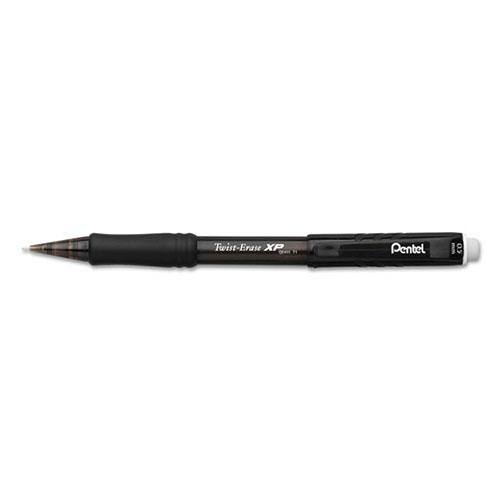 Pentel Twist-Erase EXPRESS Mechanical Pencil, 0.5 mm, HB (#2.5), Black Lead, Black Barrel, Dozen