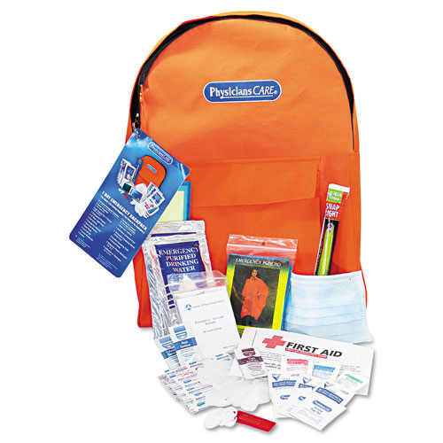 Physicians Care Emergency Preparedness First Aid Backpack, 43 Pieces/Kit