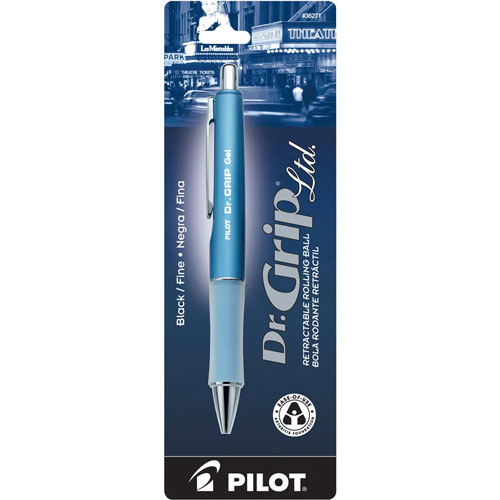 Pilot Gel Ink Roller Ball Pen, Fine Point, Ice Blue Metallic, Black Ink