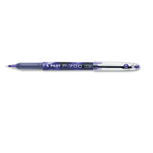 Pilot Precise P-700 Stick Gel Pen, Fine 0.7mm, Purple Ink/Barrel, Dozen
