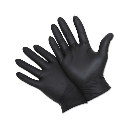 PIP West Chester® 2920 Industrial Grade Powder-Free Nitrile Disposable Gloves, Beaded Cuff, 5 mil, 2X-Large, Black