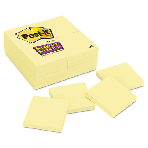 Post-it® Pads in Canary Yellow, Value Pack, 3" x 3", 90 Sheets/Pad, 24 Pads/Pack