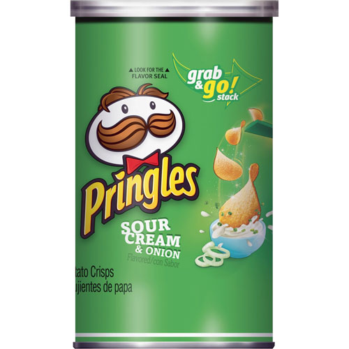 Pringles® Potato Crisps, 2.5oz., 12/CT, Sour Cream/Onion