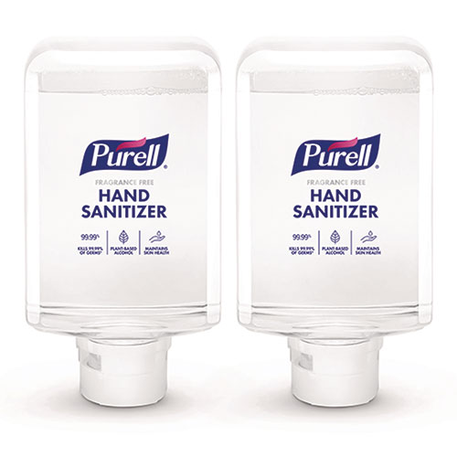 Purell Advanced Hand Sanitizer Fragrance Free Foam, For ES10 Automatic Dispensers, 1,200 mL Refill, Fragrance Free, 2/Carton