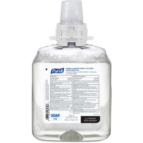 Purell CS4 PCMX Antimicrobial Foam Handwash, Floral Scent, 42.3 fl oz (1250 mL), Bacteria Remover, Kill Germs, Hand, Triclosan-free, Dye-free, 4/Carton