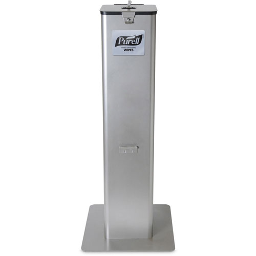 Purell Hand Sanitizing Wipes Stand Dispenser, Pull Out, 6000 x Sheet, Reflective Silver, Durable