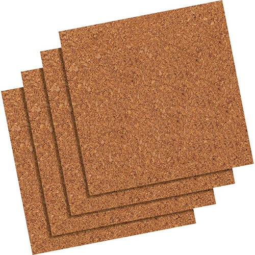 Quartet® Cork Tiles for Bulletin Boards, 12" x 12"