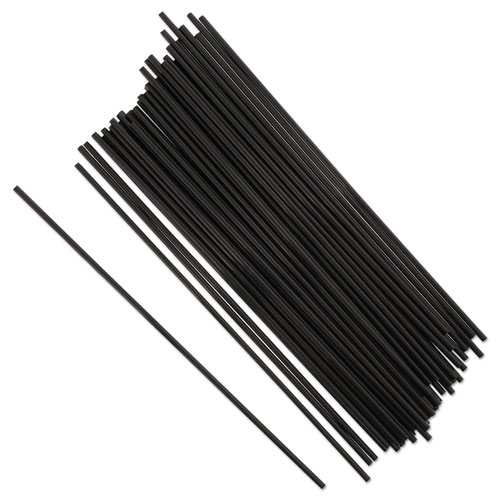 Royal   Sip Straws, 7.5", Black, 10000/Carton