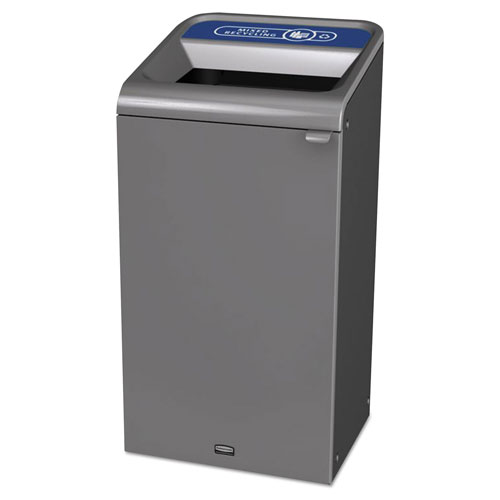 Rubbermaid Configure Indoor Recycling Waste Receptacle, 23 gal, Gray, Mixed Recycling