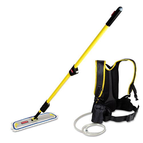 Rubbermaid Flow Finishing System, 56" Handle, 18" Mop Head, Yellow