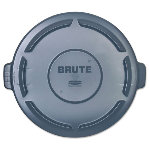 Rubbermaid Vented Round BRUTE Lid, 24.5 dia x 1.5h, Gray