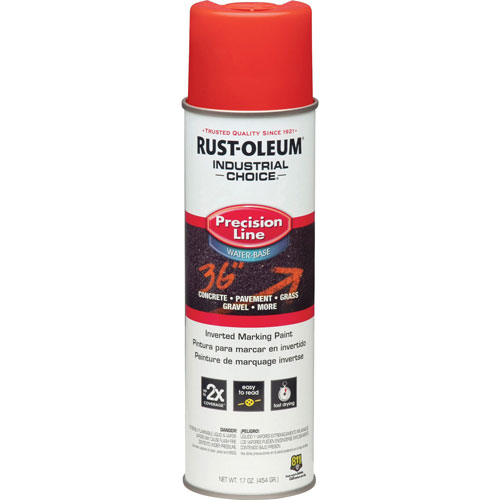 Rust-Oleum Marking Paint Spray, Water-Based, 17 oz., Safety Red