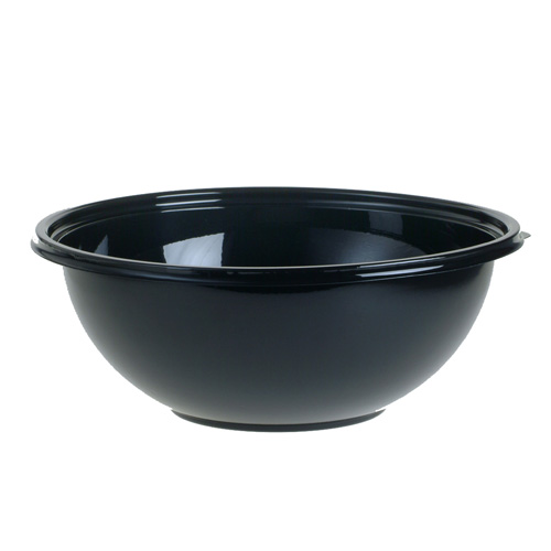 Sabert FreshPack Plastic Round Bowl, 32 OZ, Black