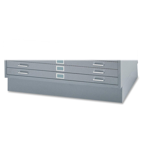 Safco 6" High Base for 5 Drawer Steel Flat Files Holding 50 x 38 Sheets, Gray