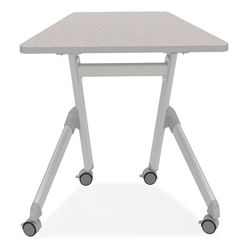 Safco Learn Nesting Trapezoid Desk, 32.83" x 22.25" to 29.5", Gray
