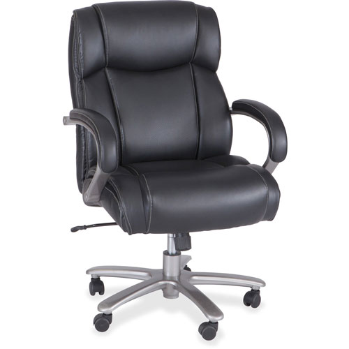 Safco Lineage Big&Tall Mid Back Task Chair 28" Back, Max 400 lb, 21.5" to 25.25" High Black Seat, Chrome,Ships in 1-3 Business Days