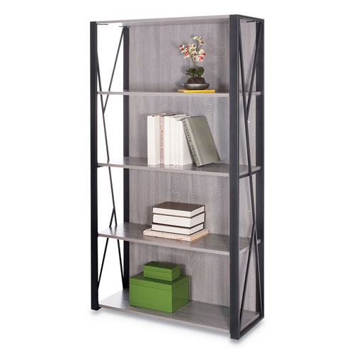 Safco Mood Bookcases, 31 3/4w x 12d x 59h, Gray