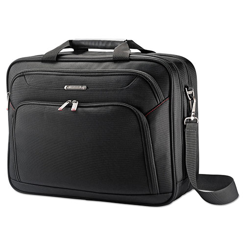 Samsonite Xenon 3 Toploader Briefcase, 16.5" x 4.75" x 12.75", Polyester, Black