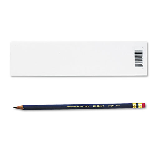 Sanford Col-Erase Pencil with Eraser, 0.7 mm, 2B (#1), Blue Lead, Blue Barrel, Dozen