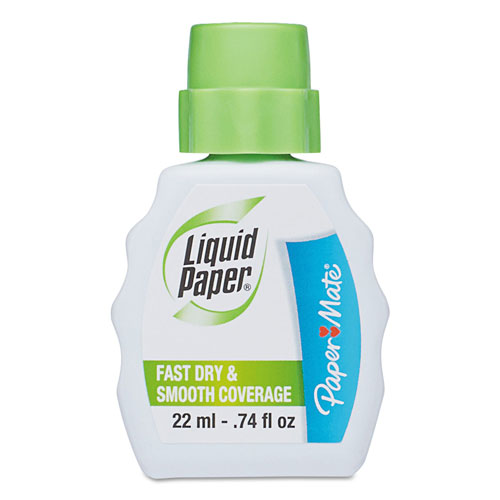 Papermate® Fast Dry Correction Fluid, 22 ml Bottle, White, 1/Dozen