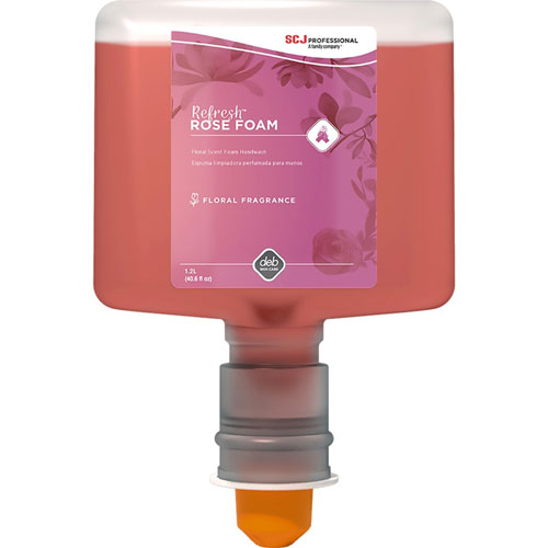SC Johnson TF Refill Refresh Rose Foam Handwash - Rose Scent - 40.6 fl oz (1200 mL) - Cartridge Dispenser - Dirt Remover, Kill Germs - Skin, Washroom, Hand - Pink - Anti-irritant - 3 / Carton