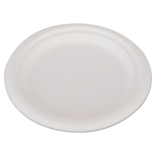 SCT ChampWare Heavyweight Bagasse Dinnerware, Plate, 6", White, 1000/Carton