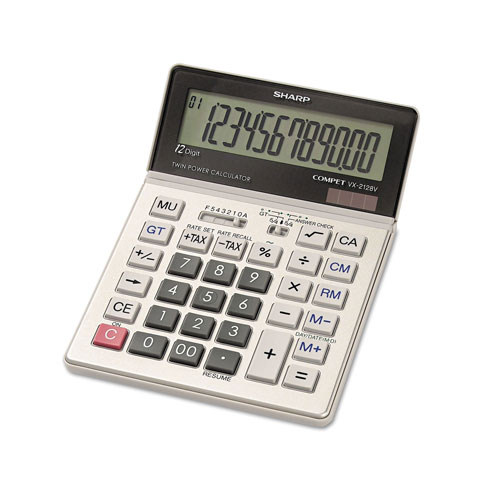 Sharp VX2128V Commercial Desktop Calculator, 12-Digit LCD