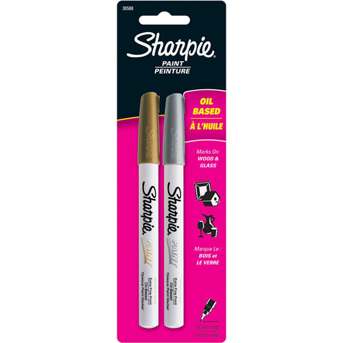 Sharpie® Gold/Silver Oil Base Paint Markers, Extra Fine