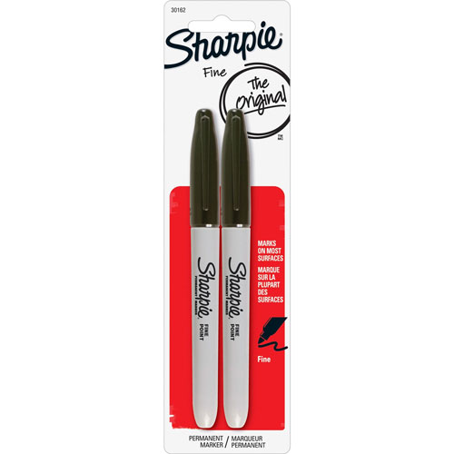 Sharpie® Permanent Marker,Fine Point,Non Toxic,2 Count,Black