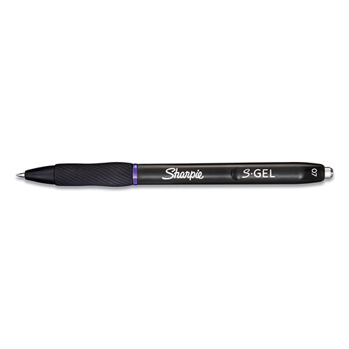 Sharpie® S-Gel Retractable Gel Pen, Medium 0.7 mm, Purple Ink, Purple Barrel, Dozen