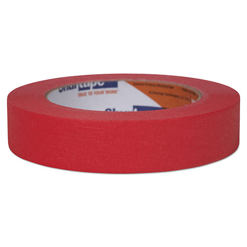 Shurtape Color Masking Tape, 3" Core, 0.94" x 60 yds, Red