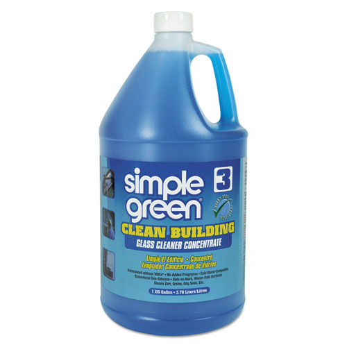 Simple Green Clean Building Glass Cleaner Concentrate, Unscented, 1gal Bottle