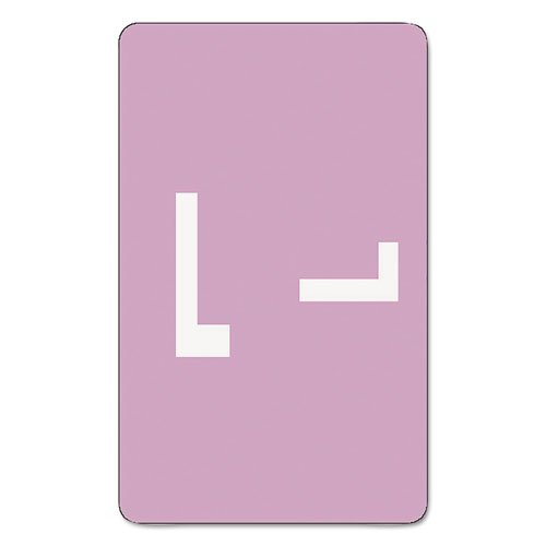 Smead AlphaZ Color-Coded Second Letter Alphabetical Labels, L, 1 x 1.63, Lavender, 10/Sheet, 10 Sheets/Pack