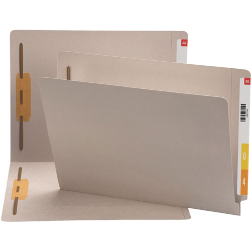 Smead Color Fastener Folder, 3/4" Exp, Letter-Size, Gray