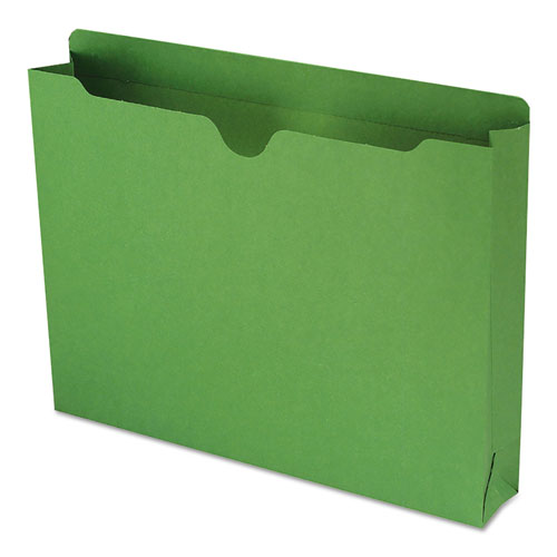 Smead Colored File Jackets with Reinforced Double-Ply Tab, Straight Tab, Letter Size, Green, 50/Box
