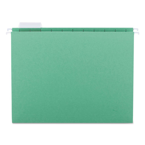 Smead Colored Hanging File Folders, Letter Size, 1/5-Cut Tab, Green, 25/Box