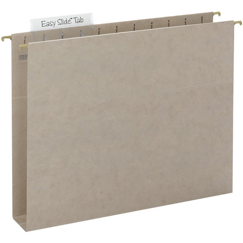 Smead Hanging File Folder/W Easy Slide, LT, EXP2, 18/Box, Steel Gray