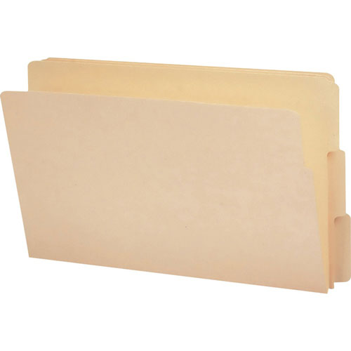 Smead Heavyweight Manila End Tab Folders, 9" Front, 1/3-Cut Tabs, Legal Size, 100/Box