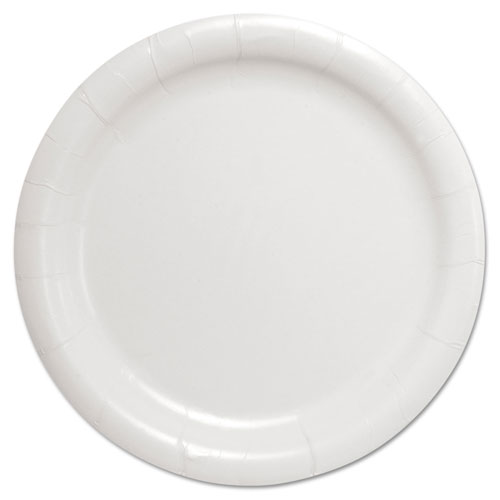 Solo Bare Eco-Forward Clay-Coated Paper Dinnerware, Plate, 9" Diameter, White