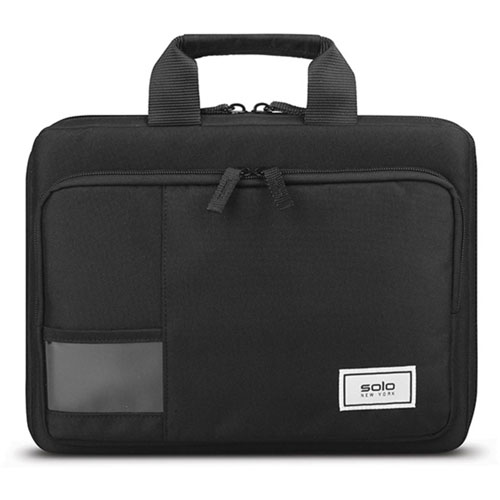 Solo Carrying Case for 11.6" Chromebook, Notebook - Black - Drop Resistant, Bacterial Resistant, Water Resistant - Fabric - Handle - 1 Pack