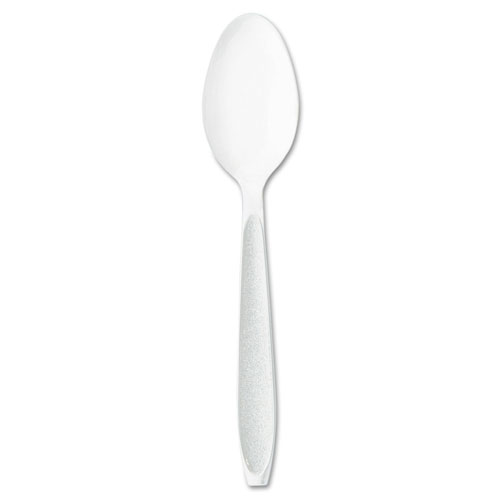 Solo Impress Heavyweight Polystyrene Cutlery, Teaspoon, White, 1000/Carton