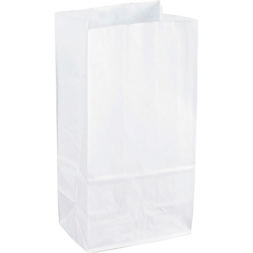 Sparco Paper Bags, 6" x 11", 10/PK, White