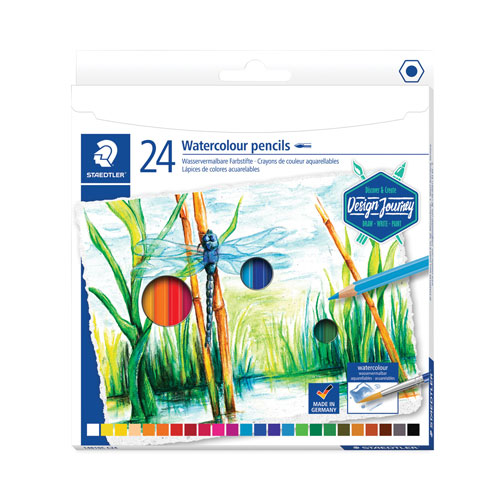 Staedtler Watercolor Pencils, 2.9 mm, Assorted Lead/Barrel Colors, 24/Pack