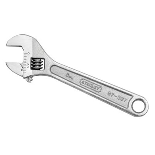 Stanley Bostitch Stanley Tools Adjustable Wrench, 12" Long, 1 3/8" Opening, Chrome